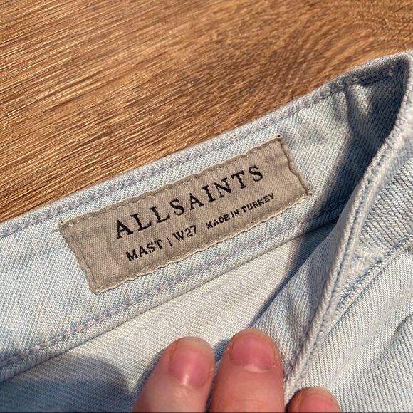 AllSaints Low Rise Mast Cropped Skinny Jeans - Picture 6 of 8